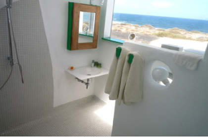 Lanzarote, Casa Dominique: Stil des Bades 