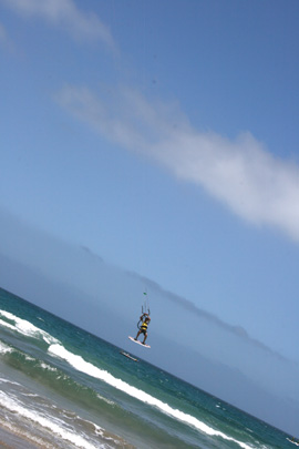 Kiteboard, Abfliegen an Famara