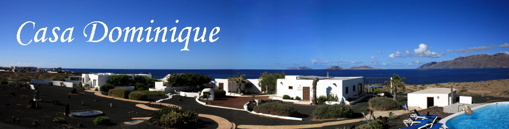 Casa Dominique y el risco de Famara