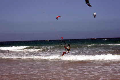 Kiteboard partenza di salto a Famara
