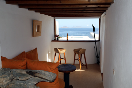 Lanzarote, Casa Dominique: morning room on the sea